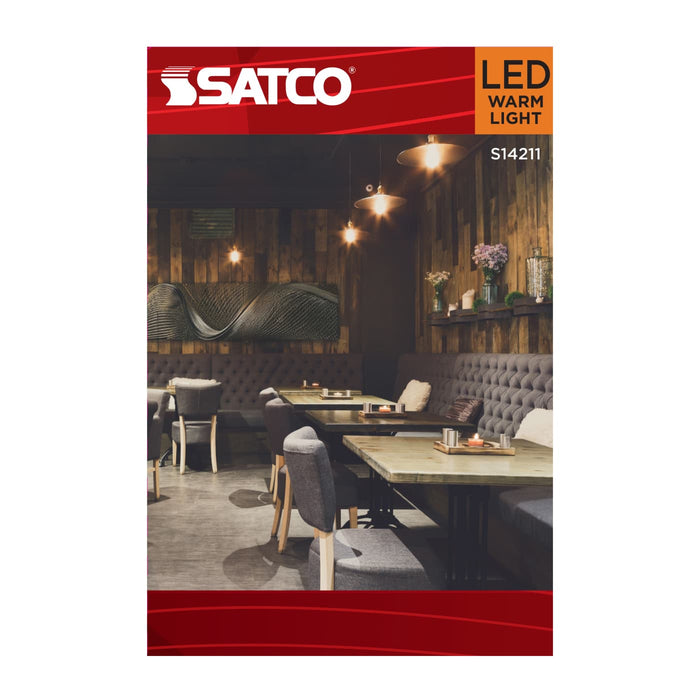 SATCO/NUVO 5.5W LED G25 Medium E26 Base 2000K 500Lm Clear Glass Amber Coil Filament Dimmable 90 CRI 120V (S14211)