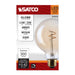 SATCO/NUVO 3.5W LED G30 Medium E26 Base 2000K 300Lm Clear Glass Amber Coil Filament Dimmable 90 CRI 120V (S14212)