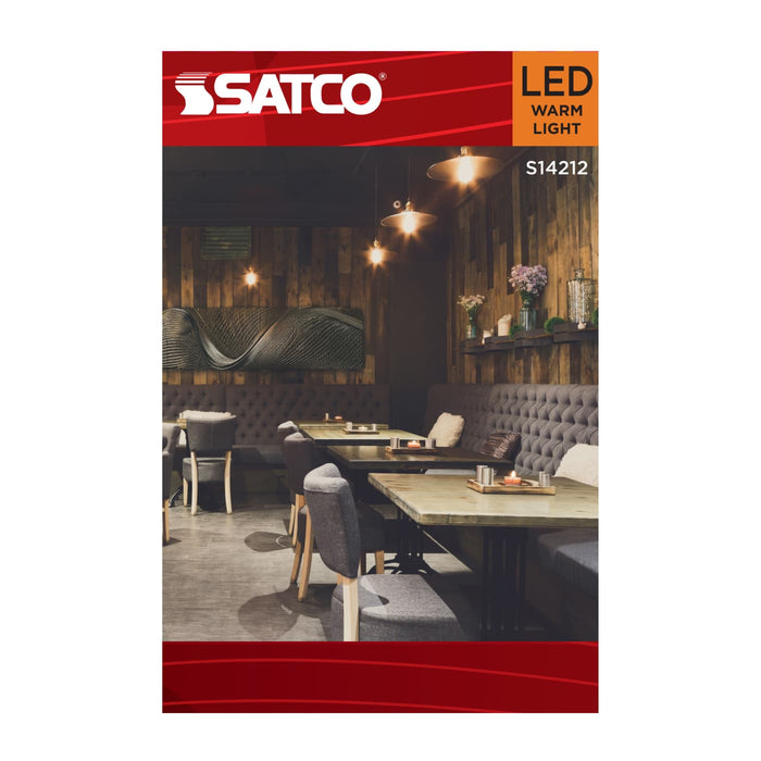 SATCO/NUVO 3.5W LED G30 Medium E26 Base 2000K 300Lm Clear Glass Amber Coil Filament Dimmable 90 CRI 120V (S14212)