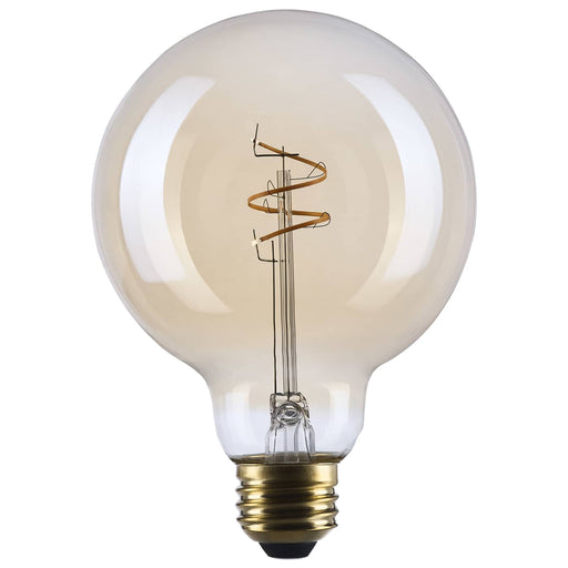 SATCO/NUVO 3.5W LED G30 Medium E26 Base 2000K 300Lm Clear Glass Amber Coil Filament Dimmable 90 CRI 120V (S14212)