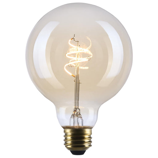 SATCO/NUVO 5.5W LED G30 Medium E26 Base 2000K 500Lm Clear Glass Amber Coil Filament Dimmable 90 CRI 120V (S14213)