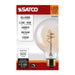 SATCO/NUVO 5.5W LED G30 Medium E26 Base 2000K 500Lm Clear Glass Amber Coil Filament Dimmable 90 CRI 120V (S14213)