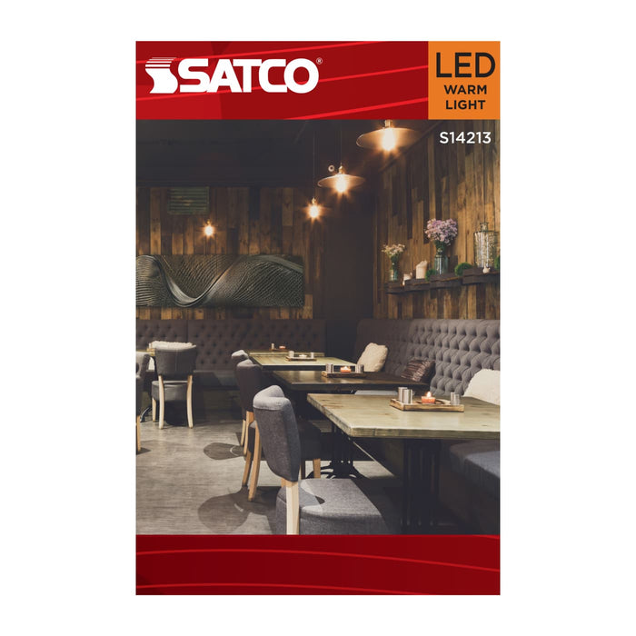 SATCO/NUVO 5.5W LED G30 Medium E26 Base 2000K 500Lm Clear Glass Amber Coil Filament Dimmable 90 CRI 120V (S14213)