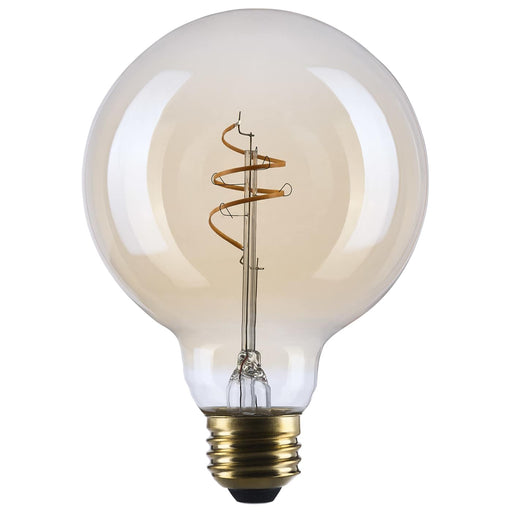 SATCO/NUVO 5.5W LED G30 Medium E26 Base 2000K 500Lm Clear Glass Amber Coil Filament Dimmable 90 CRI 120V (S14213)