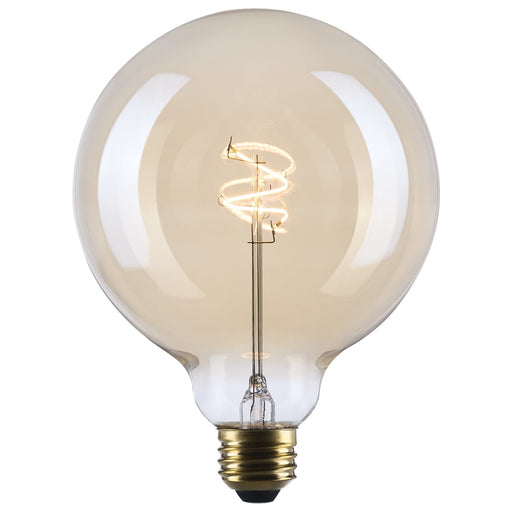 SATCO/NUVO 3.5W LED G40 Medium E26 Base 2000K 300Lm Clear Glass Amber Coil Filament Dimmable 90 CRI 120V (S14214)