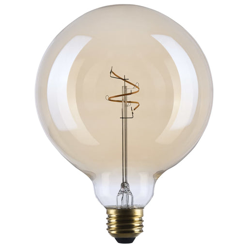 SATCO/NUVO 3.5W LED G40 Medium E26 Base 2000K 300Lm Clear Glass Amber Coil Filament Dimmable 90 CRI 120V (S14214)