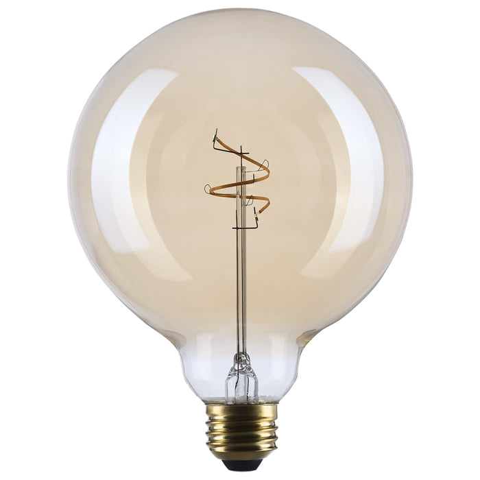 SATCO/NUVO 3.5W LED G40 Medium E26 Base 2000K 300Lm Clear Glass Amber Coil Filament Dimmable 90 CRI 120V (S14214)