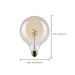 SATCO/NUVO 5.5W LED G40 Medium E26 Base 2000K 500Lm Clear Glass Amber Coil Filament Dimmable 90 CRI 120V (S14215)