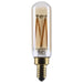 SATCO/NUVO 3.5W LED T6 Candelabra (E12) Base 2000K 300Lm Base Clear Glass Amber Straight Filament Dimmable 90 CRI 120V (S14216)