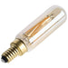SATCO/NUVO 5.5W LED T6 Candelabra (E12) Base 2000K 500Lm Clear Glass Amber Straight Filament Dimmable 90 CRI 120V (S14217)