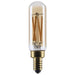SATCO/NUVO 5.5W LED T6 Candelabra (E12) Base 2000K 500Lm Clear Glass Amber Straight Filament Dimmable 90 CRI 120V (S14217)