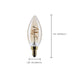 SATCO/NUVO 3.5W LED C11 Candelabra (E12) Base 2000K 300Lm Base Clear Glass Amber Coil Filament Dimmable 90 CRI 120V (S14218)