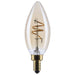 SATCO/NUVO 3.5W LED C11 Candelabra (E12) Base 2000K 300Lm Base Clear Glass Amber Coil Filament Dimmable 90 CRI 120V (S14218)