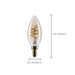 SATCO/NUVO 5.5W LED C11 Candelabra (E12) Base 2000K 500Lm Clear Glass Amber Coil Filament Dimmable 90 CRI 120V (S14219)