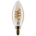 SATCO/NUVO 5.5W LED C11 Candelabra (E12) Base 2000K 500Lm Clear Glass Amber Coil Filament Dimmable 90 CRI 120V (S14219)