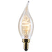 SATCO/NUVO 3.5W LED CA11 Candelabra (E12) Base 2000K 300Lm Clear Glass Amber Coil Filament Dimmable 90 CRI 120V (S14220)