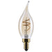 SATCO/NUVO 3.5W LED CA11 Candelabra (E12) Base 2000K 300Lm Clear Glass Amber Coil Filament Dimmable 90 CRI 120V (S14220)