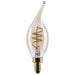 SATCO/NUVO 5.5W LED CA11 Candelabra (E12) Base 2000K 500Lm Clear Glass Amber Coil Filament Dimmable 90 CRI 120V (S14221)
