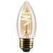 SATCO/NUVO 3.5W LED C11 Medium E26 Base 2000K 300Lm Clear Glass Amber Coil Filament Dimmable 90 CRI 120V (S14222)