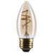 SATCO/NUVO 3.5W LED C11 Medium E26 Base 2000K 300Lm Clear Glass Amber Coil Filament Dimmable 90 CRI 120V (S14222)