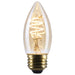 SATCO/NUVO 5.5W LED C11 Medium E26 Base 2000K 500Lm Clear Glass Amber Coil Filament Dimmable 90 CRI 120V (S14223)