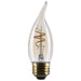 SATCO/NUVO 3.5W LED CA11 Medium E26 Base 2000K 300Lm Clear Glass Amber Coil Filament Dimmable 90 CRI 120V (S14224)