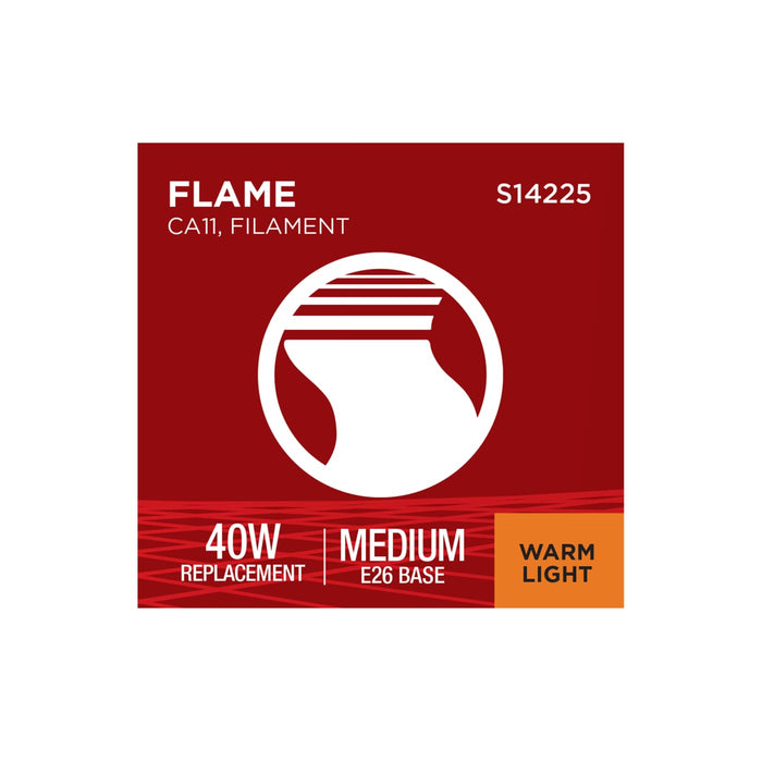 SATCO/NUVO 5.5W LED CA11 Medium E26 Base 2000K 500Lm Clear Glass Amber Coil Filament Dimmable 90 CRI 120V (S14225)