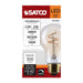 SATCO/NUVO 3.5W LED A19 Medium E26 Base 2000K 300Lm Clear Glass Amber Coil Filament Dimmable 90 CRI 120V (S14226)
