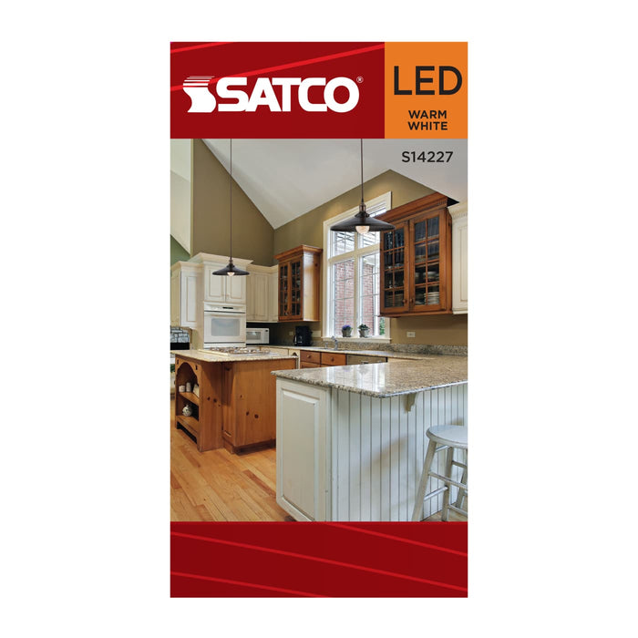 SATCO/NUVO 5.5W LED A19 Medium E26 Base 2000K 500Lm Clear Glass Amber Coil Filament Dimmable 90 CRI 120V (S14227)