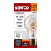 SATCO/NUVO 8W LED A19 Medium E26 Base 2000K 800Lm Clear Glass Amber Coil Filament Dimmable 90 CRI 120V (S14228)