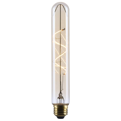 SATCO/NUVO 3.5W LED T9 Medium E26 Base 2000K 300Lm Clear Glass Amber Coil Filament Dimmable 90 CRI 120V (S14229)