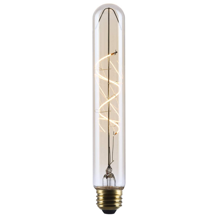 SATCO/NUVO 3.5W LED T9 Medium E26 Base 2000K 300Lm Clear Glass Amber Coil Filament Dimmable 90 CRI 120V (S14229)