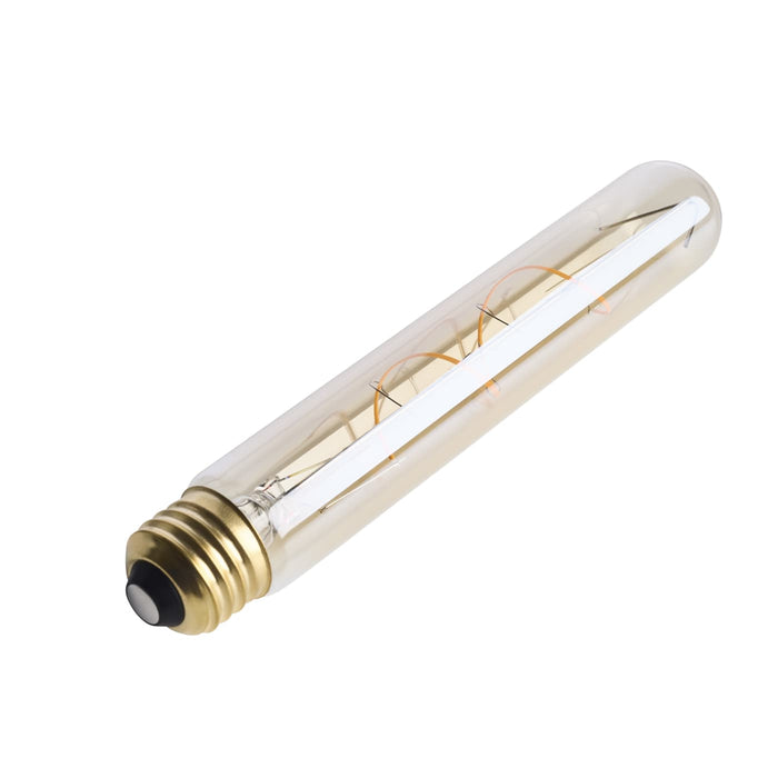 SATCO/NUVO 3.5W LED T9 Medium E26 Base 2000K 300Lm Clear Glass Amber Coil Filament Dimmable 90 CRI 120V (S14229)