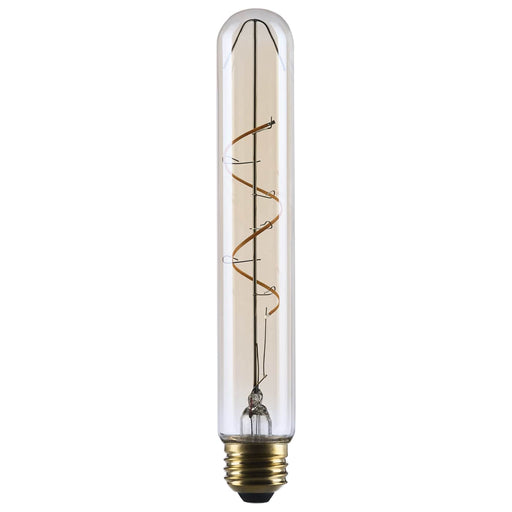 SATCO/NUVO 3.5W LED T9 Medium E26 Base 2000K 300Lm Clear Glass Amber Coil Filament Dimmable 90 CRI 120V (S14229)