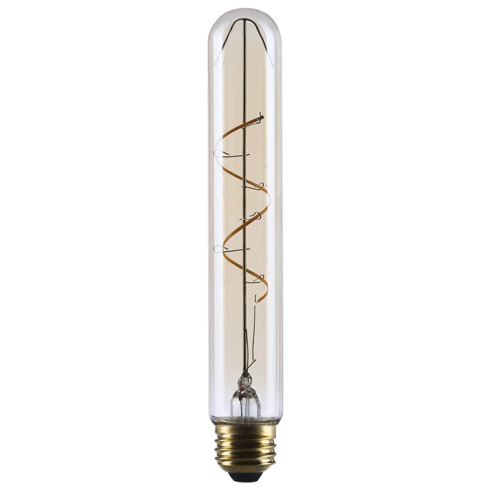 SATCO/NUVO 3.5W LED T9 Medium E26 Base 2000K 300Lm Clear Glass Amber Coil Filament Dimmable 90 CRI 120V (S14229)
