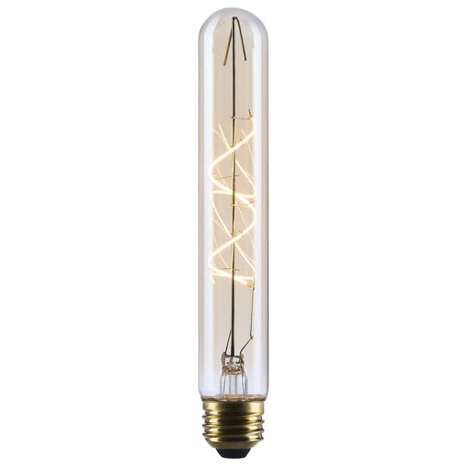 SATCO/NUVO 5.5W LED T9 Medium E26 Base 2000K 500Lm Clear Glass Amber Coil Filament Dimmable 90 CRI 120V (S14230)