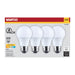 SATCO/NUVO 5W LED A19 Medium E26 Base 3000K 450Lm Plastic 80 CRI 120V 4-Pack (S14303)