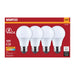 SATCO/NUVO 8.5W LED A19 Medium E26 Base 2700K 800Lm Plastic 80 CRI 120V 4-Pack (S14309)