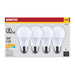 SATCO/NUVO 8.5W LED A19 Medium E26 Base 3000K 800Lm Plastic 80 CRI 120V 4-Pack (S14313)
