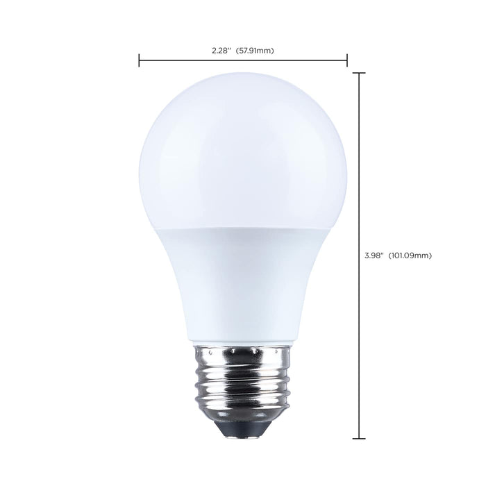 SATCO/NUVO 8.5W LED A19 Medium E26 Base 3000K 800Lm Plastic 80 CRI 120V 4-Pack (S14313)