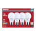 SATCO/NUVO 8.5W LED A19 Medium E26 Base 4000K 800Lm Plastic 80 CRI 120V 4-Pack (S14316)