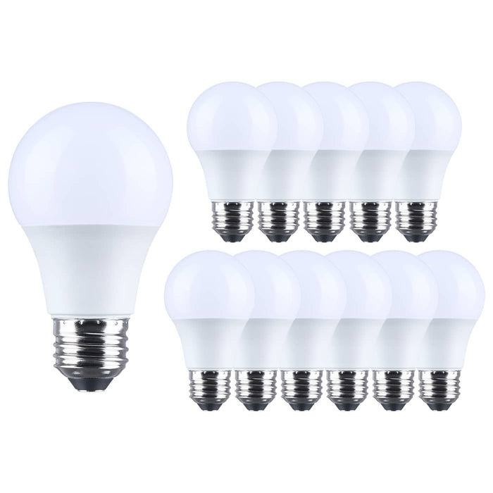SATCO/NUVO 8.5W LED A19 Medium E26 Base 5000K 800Lm Plastic 80 CRI 120V 12-Pack (S14321)