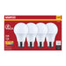 SATCO/NUVO 12W LED A19 Medium E26 Base 3000K 1100Lm Plastic 80 CRI 120V 4-Pack (S14325)