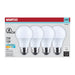 SATCO/NUVO 12W LED A19 Medium E26 Base 4000K 1100Lm Plastic 80 CRI 120V 4-Pack (S14328)