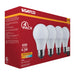SATCO/NUVO 6.5W LED A19 Medium E26 Base 2700K 450Lm Plastic 90 CRI 120V 4-Pack (S14345)