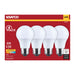 SATCO/NUVO 6.5W LED A19 Medium E26 Base 3000K 450Lm Plastic 90 CRI 120V 4-Pack (S14347)