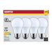 SATCO/NUVO 6.5W LED A19 Medium E26 Base 3000K 450Lm Plastic 90 CRI 120V 4-Pack (S14347)