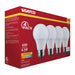 SATCO/NUVO 6.5W LED A19 Medium E26 Base 3000K 450Lm Plastic 90 CRI 120V 4-Pack (S14347)