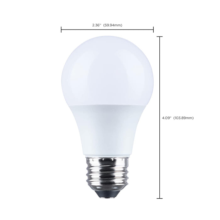 SATCO/NUVO 6.5W LED A19 Medium E26 Base 4000K 450Lm Plastic 90 CRI 120V 1-Pack (S14348)
