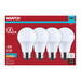 SATCO/NUVO 6.5W LED A19 Medium E26 Base 5000K 450Lm Plastic 90 CRI 120V 4-Pack (S14351)